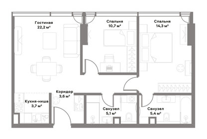 65 м², 2-комнатная квартира 44 108 312 ₽ - изображение 74