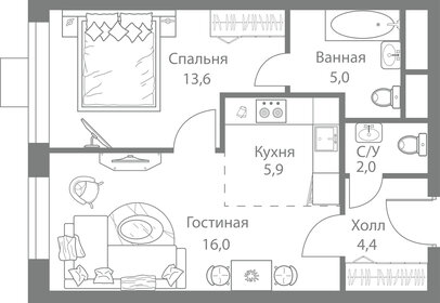 Купить квартиру-студию большую у метро Минская в Москве и МО - изображение 39