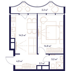 43 м², 1-комнатная квартира 24 624 000 ₽ - изображение 49
