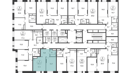 40,9 м², 1-комнатная квартира 10 857 380 ₽ - изображение 68