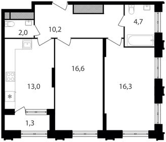 61,2 м², 3-комнатная квартира 16 059 207 ₽ - изображение 57