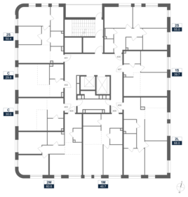 43,8 м², апартаменты-студия 13 140 000 ₽ - изображение 153