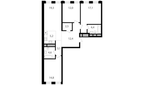 Квартира 95,5 м², 4-комнатная - изображение 1