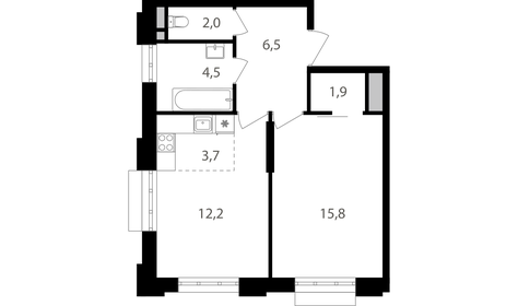 52,1 м², 2-комнатная квартира 17 823 410 ₽ - изображение 68