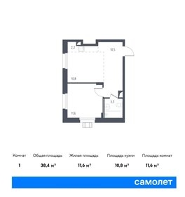 35,3 м², 1-комнатные апартаменты 6 388 780 ₽ - изображение 22