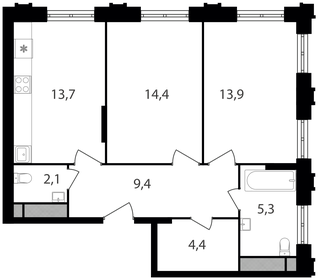 65 м², 2-комнатная квартира 18 206 500 ₽ - изображение 69