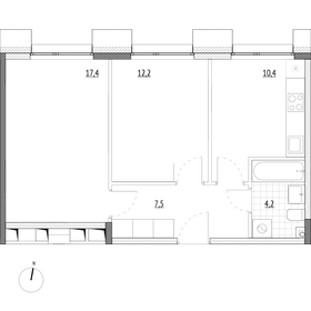 51,3 м², 2-комнатные апартаменты 8 926 200 ₽ - изображение 40