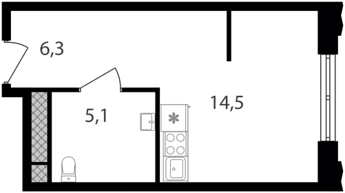 23,4 м², апартаменты-студия 8 117 460 ₽ - изображение 61