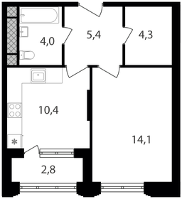 40,9 м², 1-комнатные апартаменты 10 220 910 ₽ - изображение 63