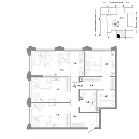 Квартира 94,2 м², 4-комнатная - изображение 1