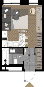 39,4 м², апартаменты-студия 12 999 999 ₽ - изображение 153
