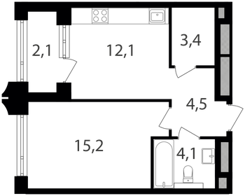 50,9 м², 2-комнатная квартира 8 500 000 ₽ - изображение 24