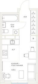 26,9 м², квартира-студия 7 000 000 ₽ - изображение 87
