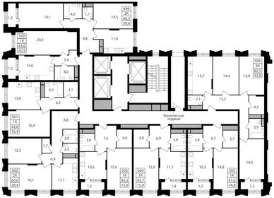 43 м², 1-комнатная квартира 13 420 300 ₽ - изображение 15