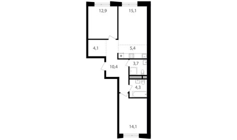 61,1 м², 3-комнатные апартаменты 19 264 556 ₽ - изображение 16