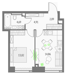 32 м², 1-комнатная квартира 11 200 000 ₽ - изображение 55
