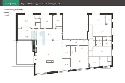 Квартира 443,8 м², 7-комнатная - изображение 1