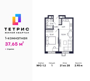 39,9 м², 1-комнатная квартира 11 500 000 ₽ - изображение 108