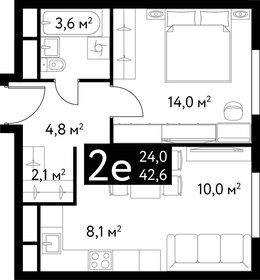 44,1 м², апартаменты-студия 38 800 000 ₽ - изображение 162