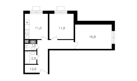 49,5 м², 2-комнатная квартира 19 552 500 ₽ - изображение 79