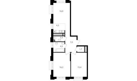 62,1 м², 3-комнатная квартира 22 486 410 ₽ - изображение 61