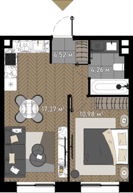 45 м², 1-комнатная квартира 23 700 000 ₽ - изображение 32