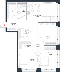 94 м², 3-комнатная квартира 45 951 240 ₽ - изображение 61