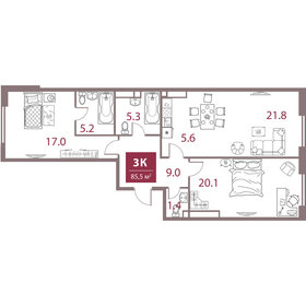 95 м², 3-комнатная квартира 46 500 000 ₽ - изображение 130