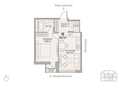 47 м², 2-комнатная квартира 30 900 000 ₽ - изображение 128