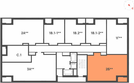 Квартира 83,6 м², 2-комнатная - изображение 2