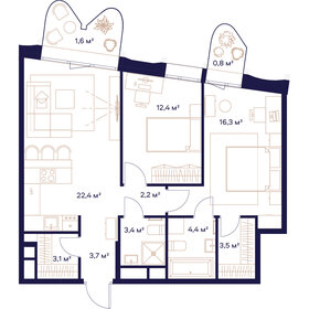 73,8 м², 2-комнатная квартира 36 435 800 ₽ - изображение 81