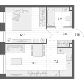 25,1 м², апартаменты-студия 8 873 144 ₽ - изображение 160
