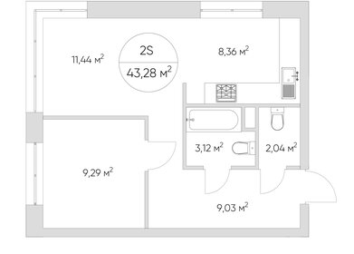 46 м², 2-комнатная квартира 13 200 000 ₽ - изображение 183