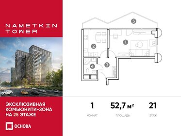 52,7 м², 1-комнатные апартаменты 18 023 400 ₽ - изображение 64