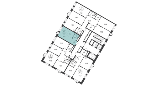 24 м², квартира-студия 8 650 000 ₽ - изображение 107