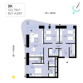 130 м², 4-комнатная квартира 44 000 000 ₽ - изображение 123
