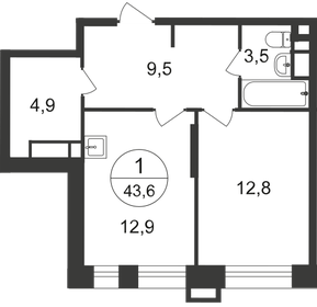 37,5 м², 1-комнатная квартира 9 299 999 ₽ - изображение 106