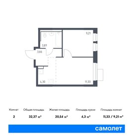 Квартира 32,4 м², 1-комнатная - изображение 1