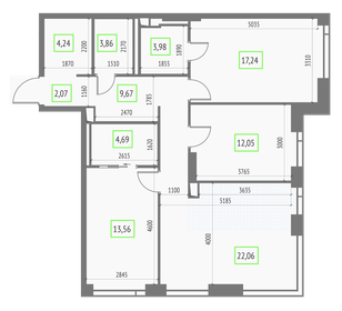 116,8 м², 4-комнатная квартира 36 000 000 ₽ - изображение 133