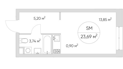 25,3 м², апартаменты-студия 6 850 000 ₽ - изображение 99