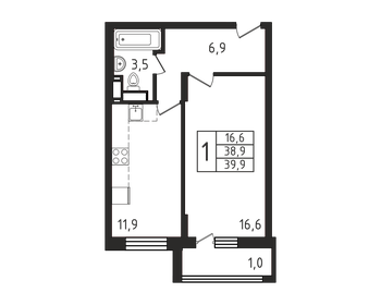 40,4 м², 1-комнатная квартира 7 600 000 ₽ - изображение 116