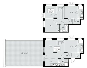 Квартира 121,7 м², 4-комнатная - изображение 1