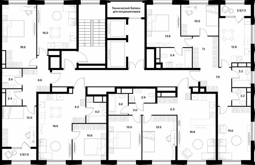 62,5 м², 2-комнатная квартира 28 550 280 ₽ - изображение 1