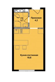 Квартира 28 м², студия - изображение 1