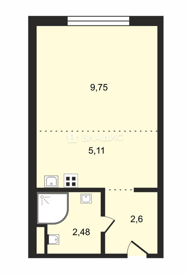 20 м², квартира-студия 7 590 000 ₽ - изображение 1