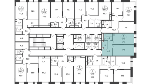 Квартира 50 м², 1-комнатная - изображение 2