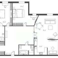 Квартира 118 м², 3-комнатные - изображение 1