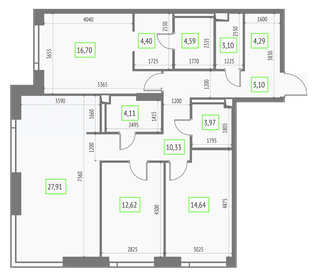 116,8 м², 4-комнатная квартира 36 000 000 ₽ - изображение 116