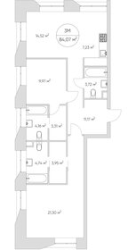 88,1 м², 3-комнатная квартира 26 000 000 ₽ - изображение 104