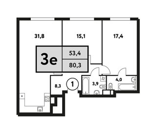 26 м², апартаменты-студия 9 300 000 ₽ - изображение 109